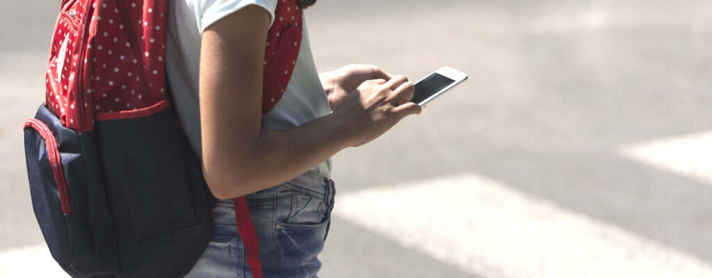 woman using smartphone