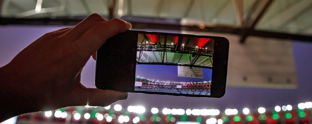 smartphone at superbowl