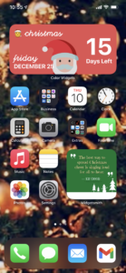 Smartphone holiday home screen