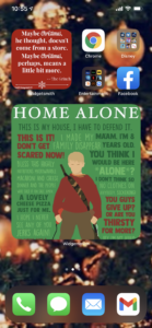 Smartphone holiday home screen widgets