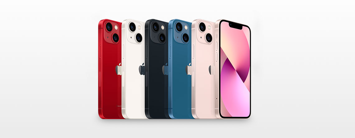 lineup of apple iphone 13 all colors