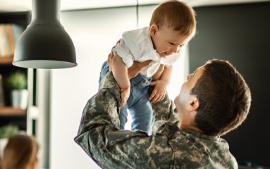soldier with baby