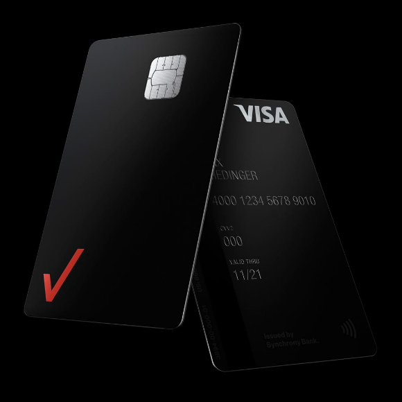 verizon visa card front and back
