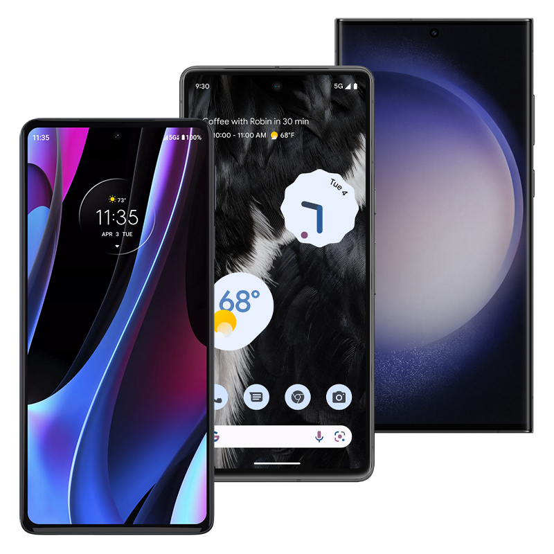 motorola edge plus google pixel 7 pro and samsung galaxy s23