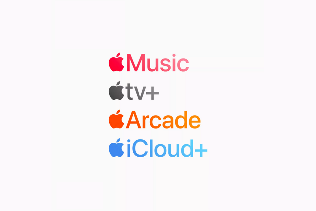 A list of services available with Apple One, including Apple Music, Apple TV, Apple Arcade, and iCloud.