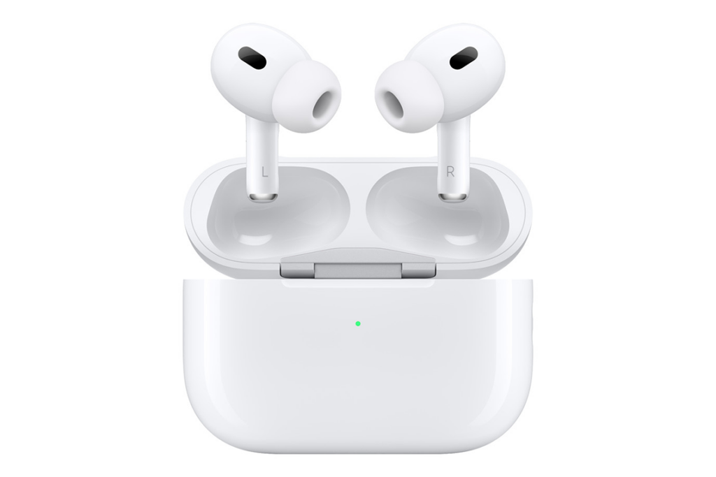Apple AirPods 4 with charging case.